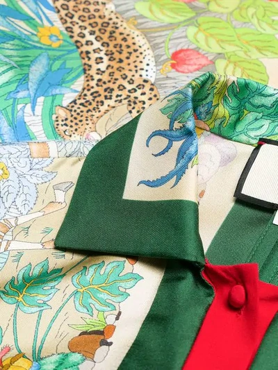 Shop Gucci Floral Jungle Shirt In Green