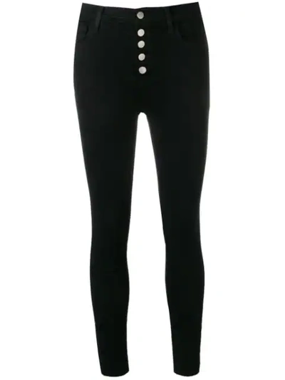 Shop J Brand Lillie Cropped Skinny Jeans In Black