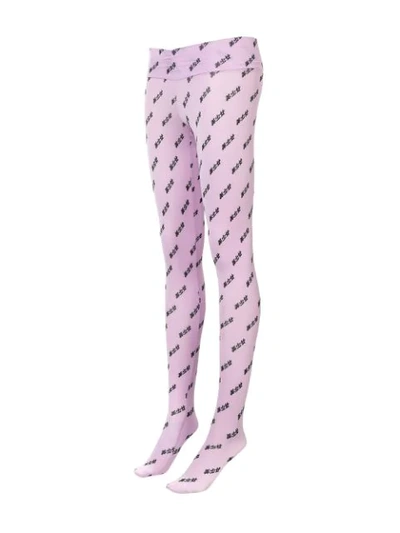 Shop Ground Zero Character Print Stockings In Pink