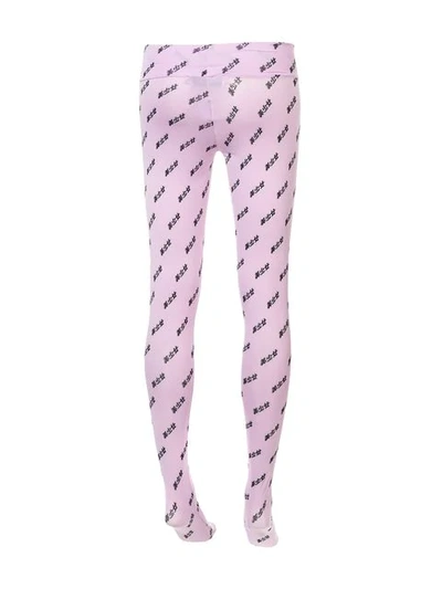 Shop Ground Zero Character Print Stockings In Pink