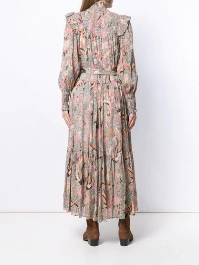 ULLA JOHNSON CONSTANTINE RUFFLED DRESS - 大地色