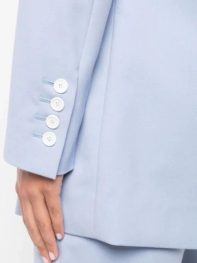 OSCAR DE LA RENTA 双排扣西装夹克 - 蓝色
