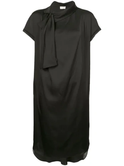 Shop By Malene Birger Tie Neck Dress - Black