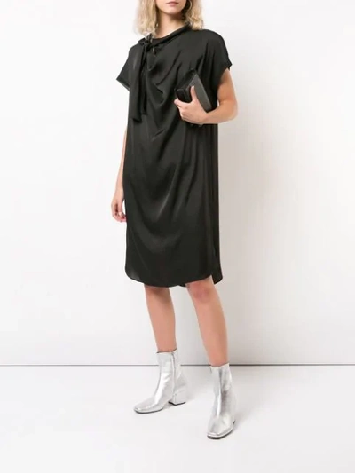 Shop By Malene Birger Tie Neck Dress - Black