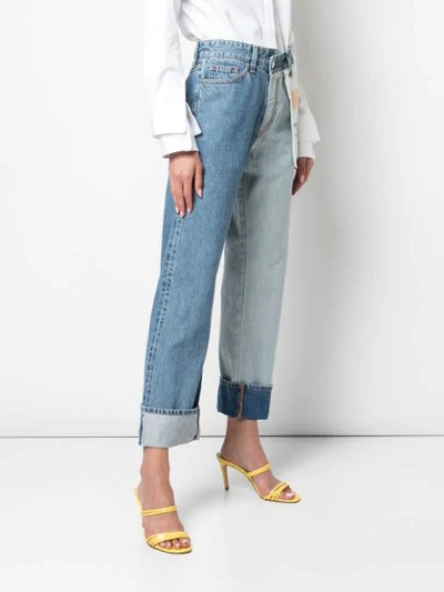 Shop Monse Inside Out Jeans In Blue