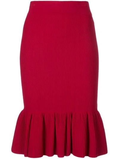 Shop Akris Punto Ribbed In Red