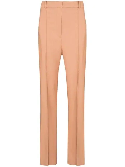 KHAITE CARLA STRAIGHT LEG TWILL TROUSERS - 棕色