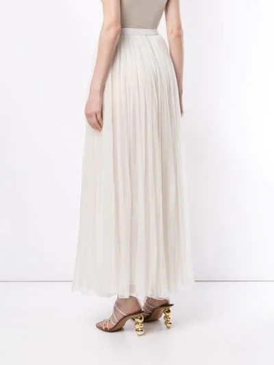Shop Giambattista Valli Long Ruffle Skirt In White
