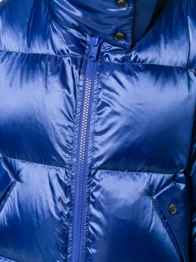 Shop Yves Salomon Padded Hooded Jacket In Blue