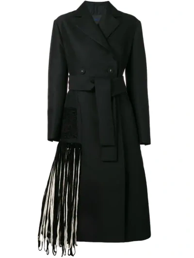 Shop Proenza Schouler Cord Fringe Coat In Black