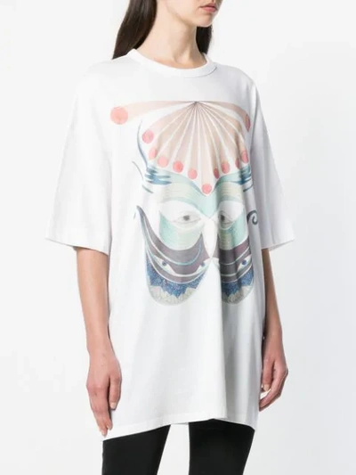 butterly printed elongated T-shirt