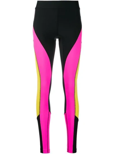 Shop Amen Neon High-rise Leggings - Black