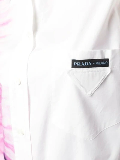 Shop Prada Tie Dye Shirt In White