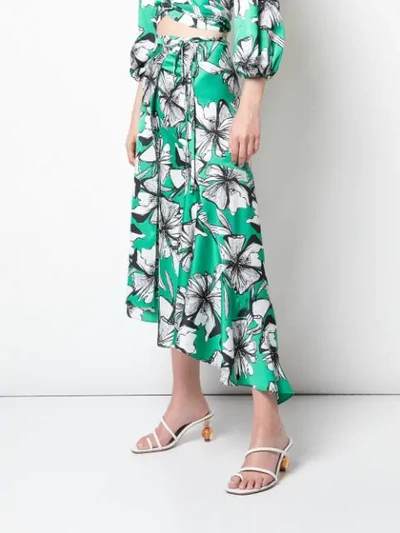 Shop Alexis Lyons Midi Skirt In Green