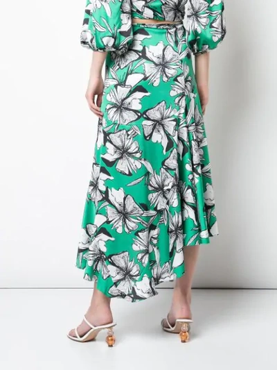 Shop Alexis Lyons Midi Skirt In Green