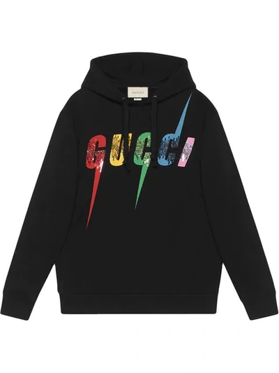 Shop Gucci Oversize Sweatshirt With  Blade In Black