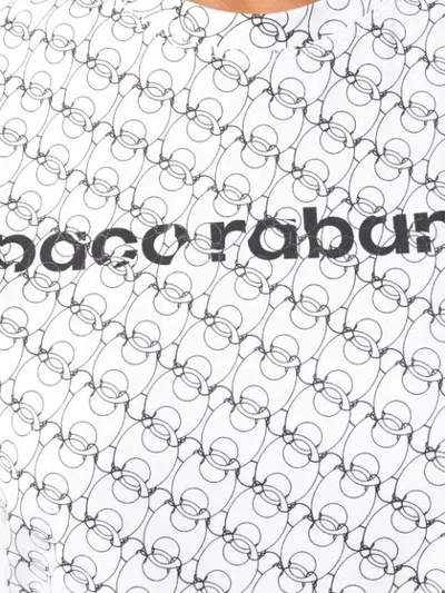 Shop Rabanne Logo Print T In White