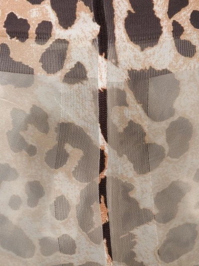 Shop Paco Rabanne Leopard Print Tights In Neutrals