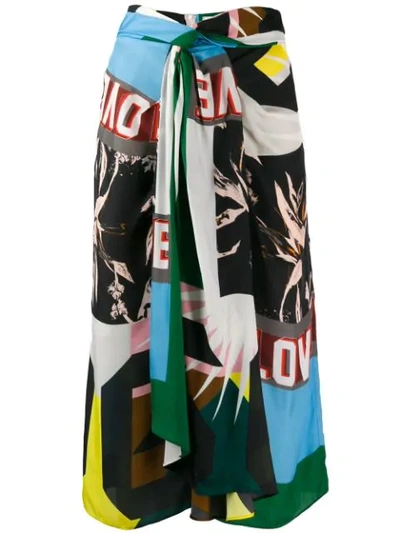 Shop Dorothee Schumacher Printed Midi Skirt In Green