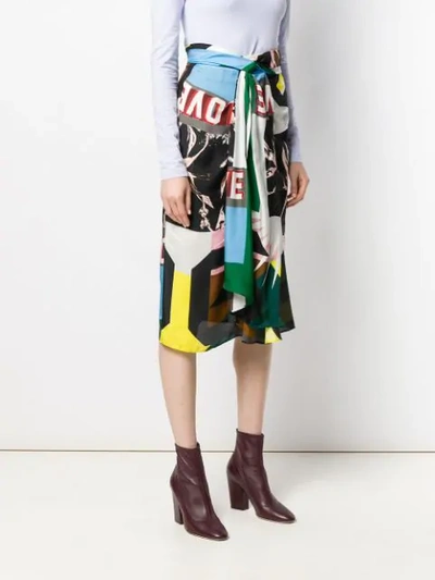 Shop Dorothee Schumacher Printed Midi Skirt In Green