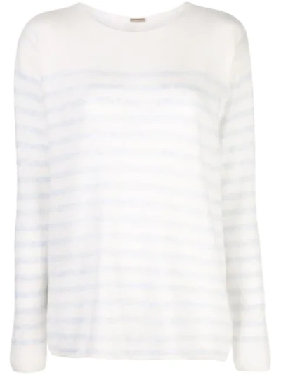 Shop Adam Lippes Striped Sweater - White