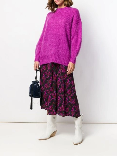 Shop Isabel Marant Classic Fitted Sweater In Purple