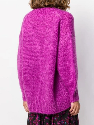 Shop Isabel Marant Classic Fitted Sweater In Purple