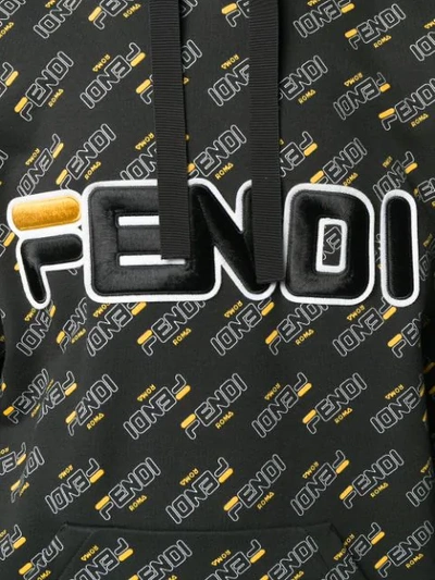 Shop Fendi Kapuzenpullover Mit Monogramm In Black