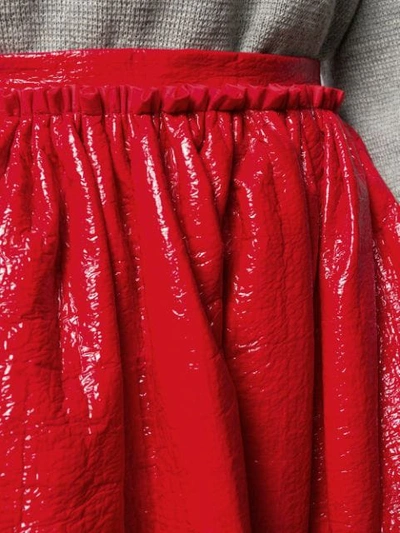 Shop Marni Full Pleated Skirt In Red