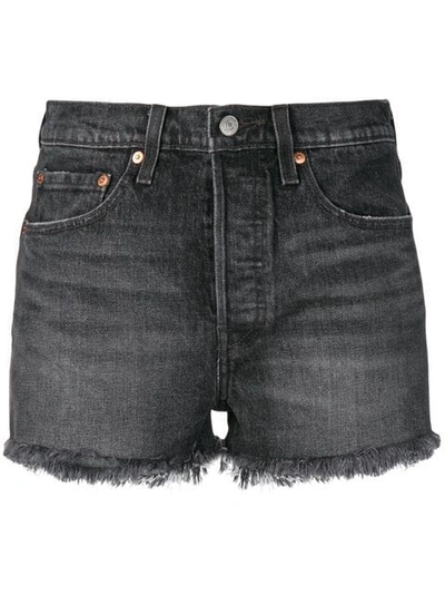 Shop Levi's Denim Shorts In Grey