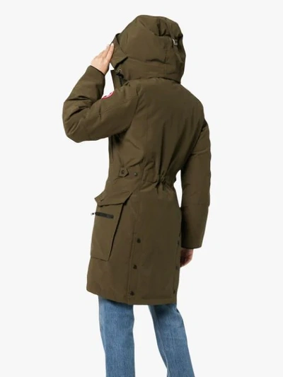 Shop Canada Goose Arctic Kinley Hooded Parka Jacket In Green