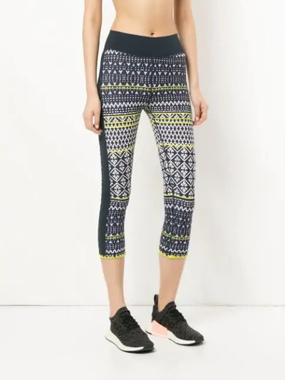 Shop The Upside Print Cropped Leggings In Blue