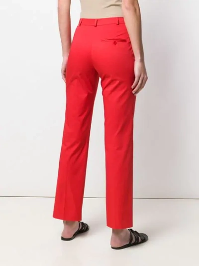 Shop Etro Classic Tailored Trousers In Red