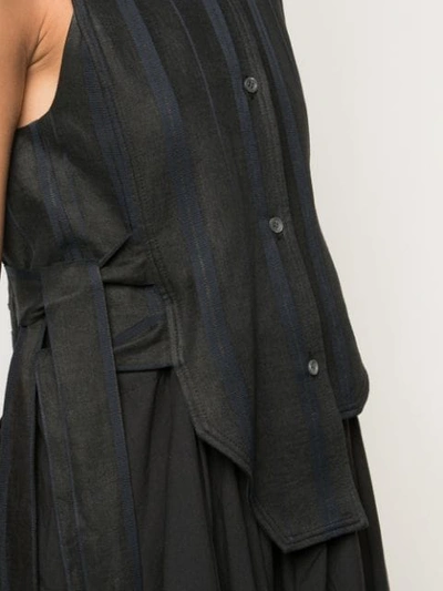 Shop Loewe Sleeveless Asymmetric Dress - Blue