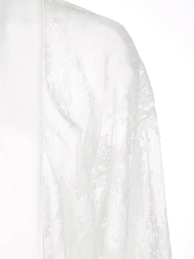 Shop Fleur Du Mal Long Lace Robe In White