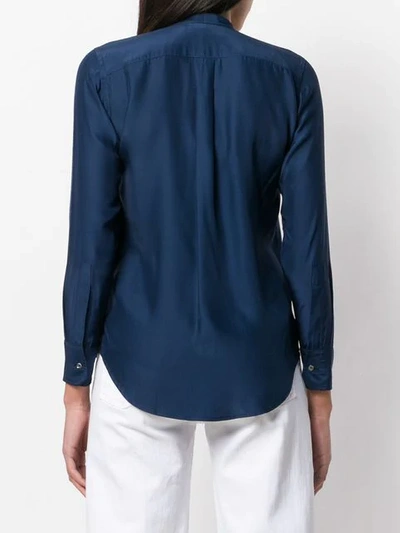 Shop Société Anonyme Mandarin Collar Shirt In Blue