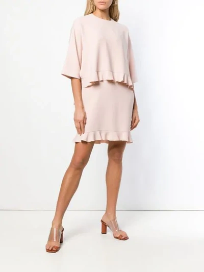 Shop Stella Mccartney Ruffle Trim Dress In 5900 - Rose