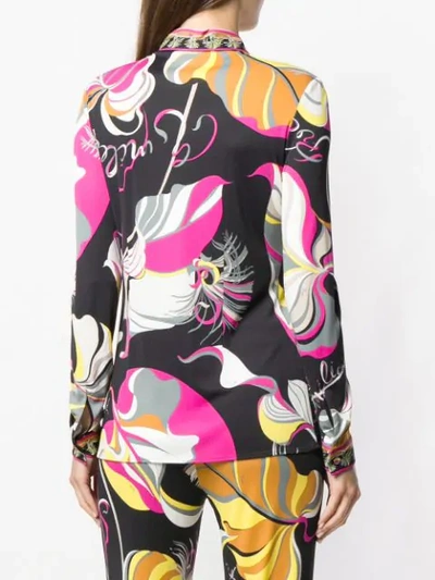 Shop Emilio Pucci Frida Print Button Down Shirt In Black