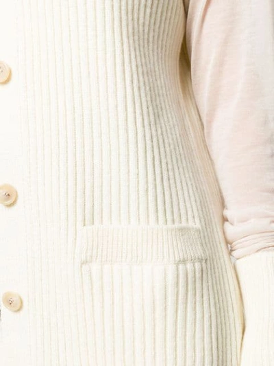 Shop Maison Margiela Longsleeved Elongated Sweater In Neutrals