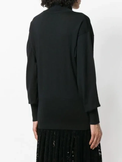 Shop Christopher Kane More Joy Turtleneck Knit In Black