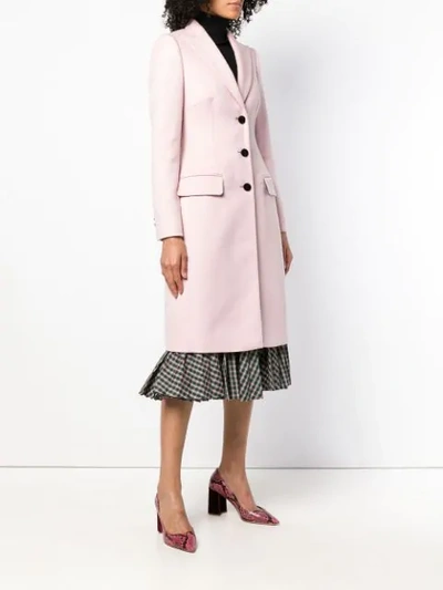 Shop Dolce & Gabbana Tailored Single-breasted Coat In F0662 Rosa