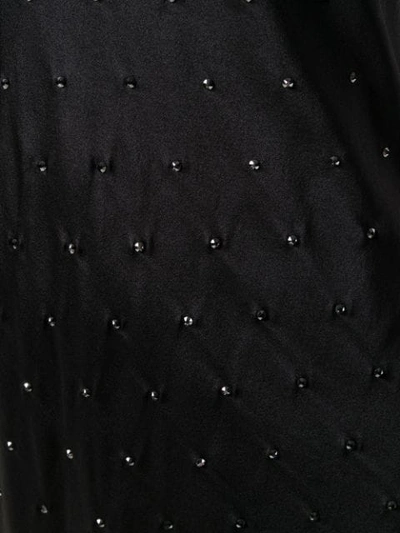Shop Amiri Asymmetric Studded Dress In Black