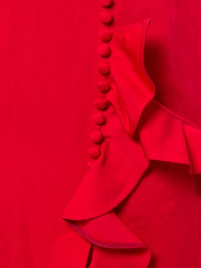 Shop Irene Asymmetric Frill Skirt In Red