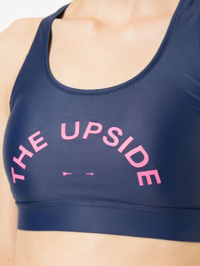 Shop The Upside Logo Printed Top In Blue