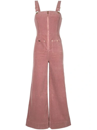 Shop Alice Mccall Quincy Zip Front Overalls In Blossom