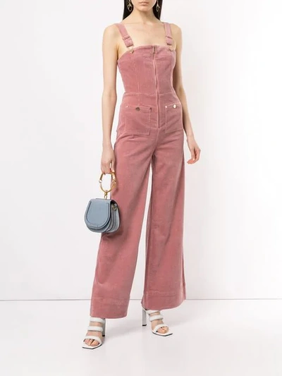 Shop Alice Mccall Quincy Zip Front Overalls In Blossom