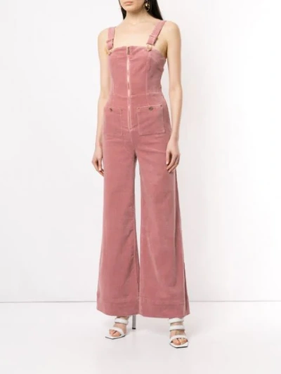 Shop Alice Mccall Quincy Zip Front Overalls In Blossom