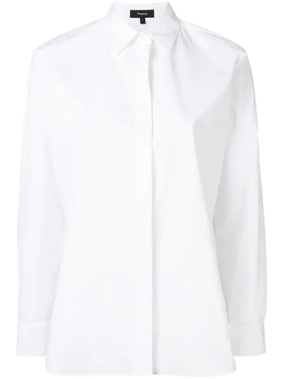 Shop Theory Oversized Fit Shirt In White