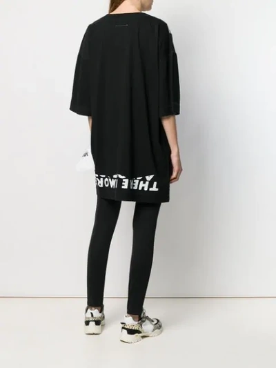 Shop Mm6 Maison Margiela Oversized T-shirt Dress In Black