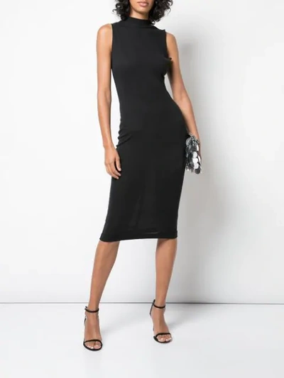 Shop Rta Fitted Dress In Black